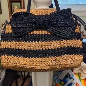 Kate Spade collection Stylish navy and Tan Woven Women's Bag